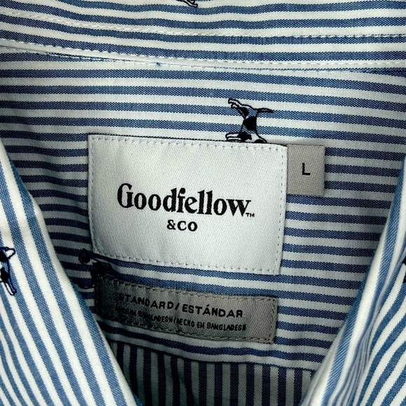Goodfellow & Co Button Down Long Sleeve Dog Print Shirt - Picture 1 of 4